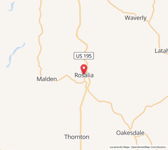 Map of Rosalia, Washington