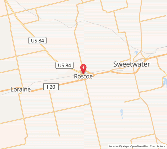 Map of Roscoe, Texas