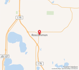 Map of Roscommon, Michigan
