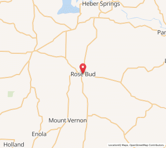 Map of Rose Bud, Arkansas