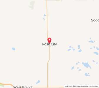 Map of Rose City, Michigan