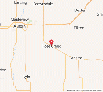 Map of Rose Creek, Minnesota