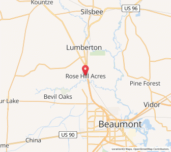 Map of Rose Hill Acres, Texas