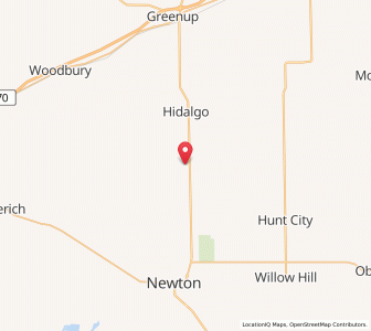 Map of Rose Hill, Illinois