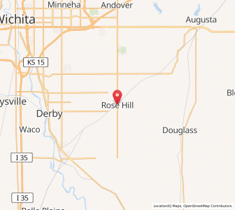 Map of Rose Hill, Kansas