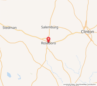 Map of Roseboro, North Carolina