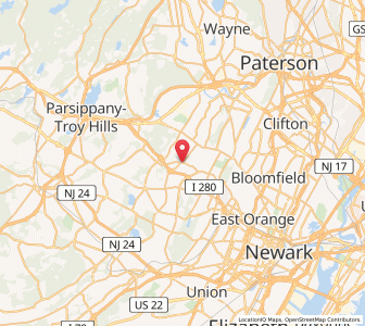 Map of Roseland, New Jersey