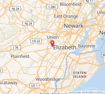 Map of Roselle Park, New Jersey