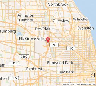 Map of Rosemont, Illinois