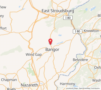 Map of Roseto, Pennsylvania