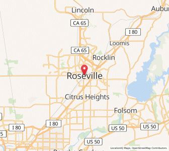 Map of Roseville, California