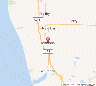 Map of Rothbury, Michigan