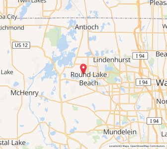 Map of Round Lake Heights, Illinois