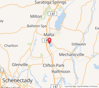 Map of Round Lake, New York