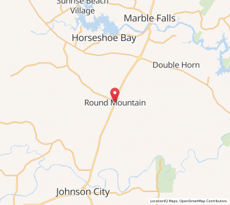 Map of Round Mountain, Texas