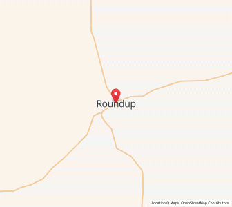 Map of Roundup, Montana