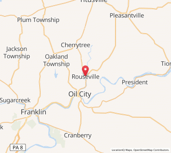 Map of Rouseville, Pennsylvania