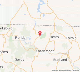 Map of Rowe, Massachusetts