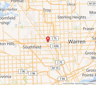 Map of Royal Oak, Michigan