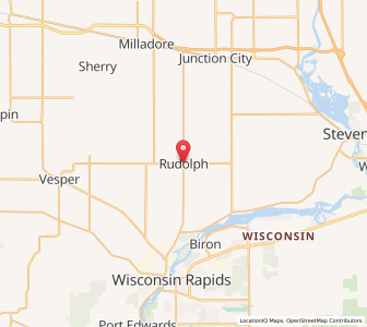 Map of Rudolph, Wisconsin