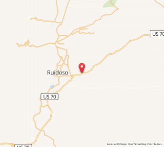 Map of Ruidoso Downs, New Mexico