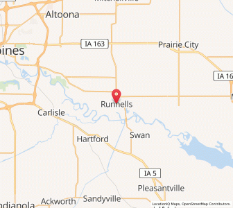 Map of Runnells, Iowa