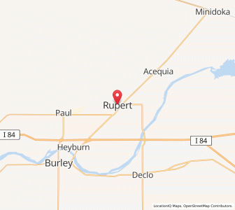 Map of Rupert, Idaho