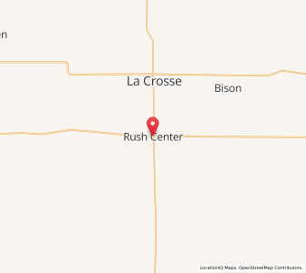 Map of Rush Center, Kansas