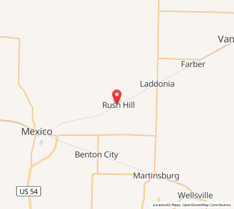 Map of Rush Hill, Missouri