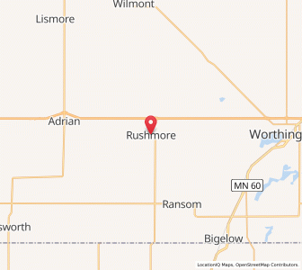 Map of Rushmore, Minnesota