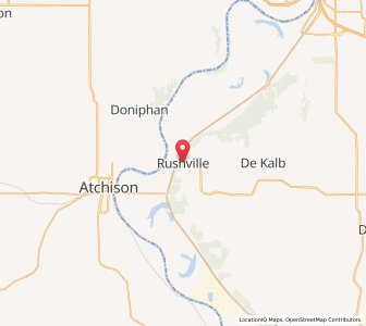 Map of Rushville, Missouri