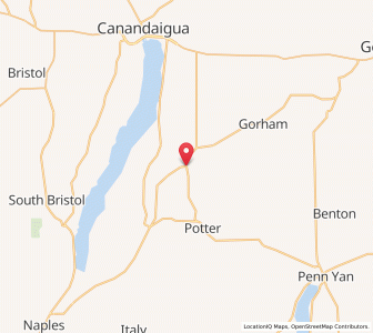 Map of Rushville, New York