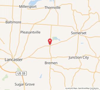 Map of Rushville, Ohio