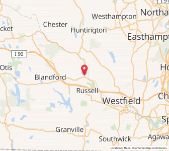 Map of Russell, Massachusetts