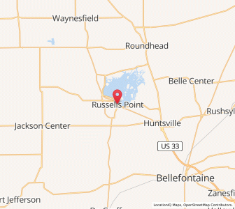 Map of Russells Point, Ohio