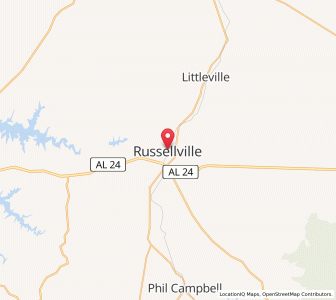 Map of Russellville, Alabama