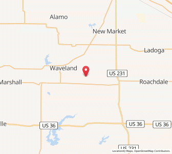 Map of Russellville, Indiana