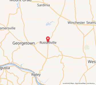 Map of Russellville, Ohio