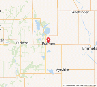 Map of Ruthven, Iowa