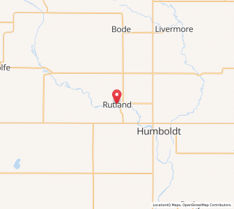 Map of Rutland, Iowa