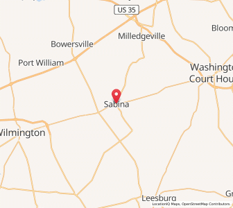 Map of Sabina, Ohio