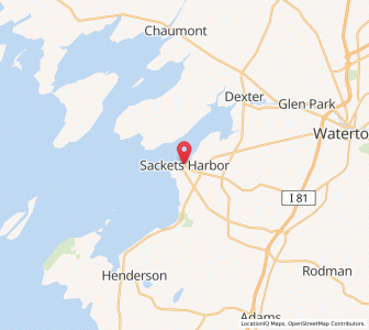 Map of Sackets Harbor, New York