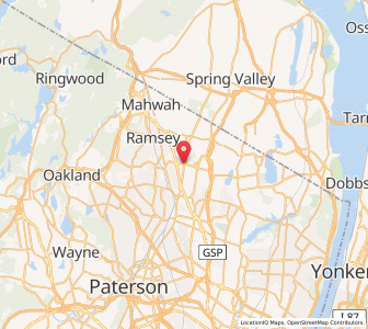 Map of Saddle River, New Jersey