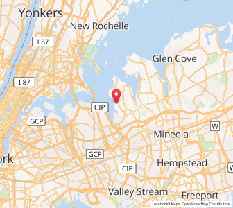 Map of Saddle Rock, New York