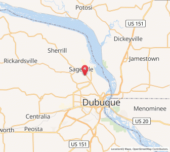 Map of Sageville, Iowa