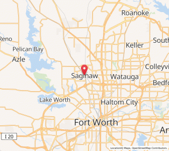 Map of Saginaw, Texas