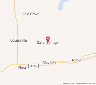 Map of Sailor Springs, Illinois