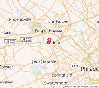 Map of Saint Davids, Pennsylvania