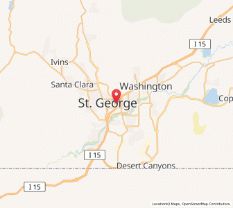 Map of Saint George, Utah