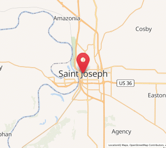 Map of Saint Joseph, Missouri